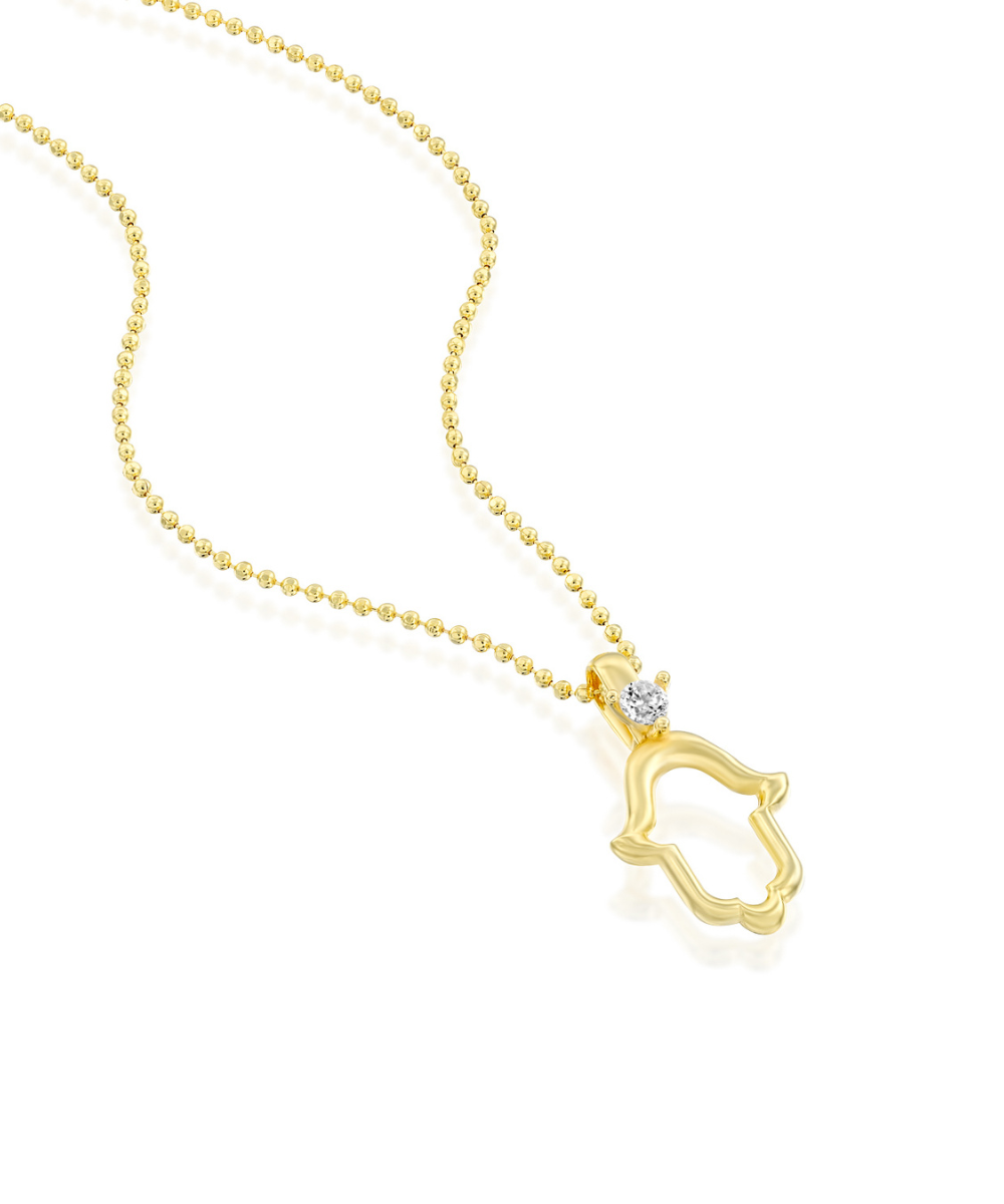 Hamsa Necklace - Gold Vermeil